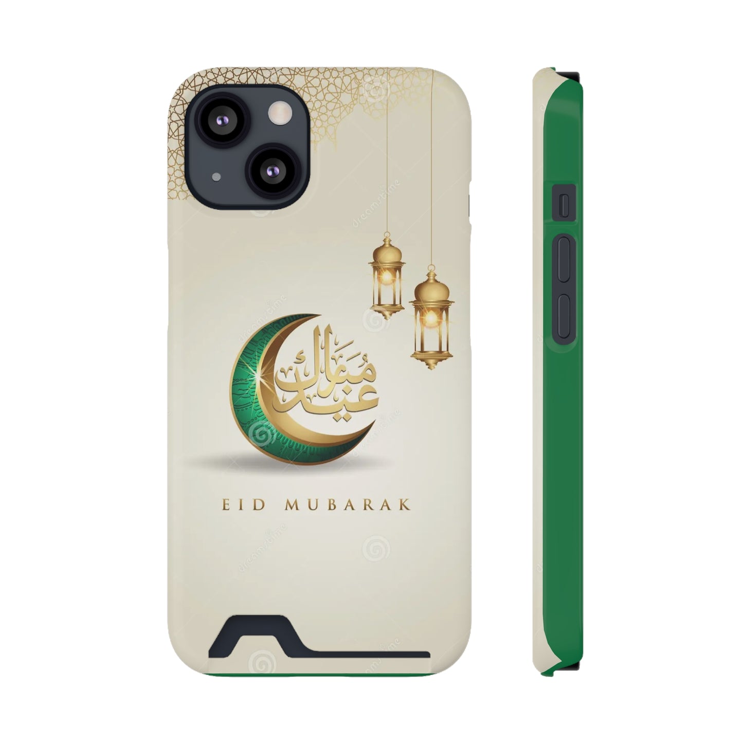 Eid Mubarak Phone Case with Card Holder - Stylish & Festive Mobile Accessory