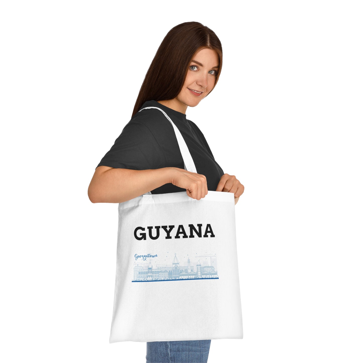 Georgetown Guyana Cotton Tote Bag - Stylish Eco-Friendly Shopping Bag