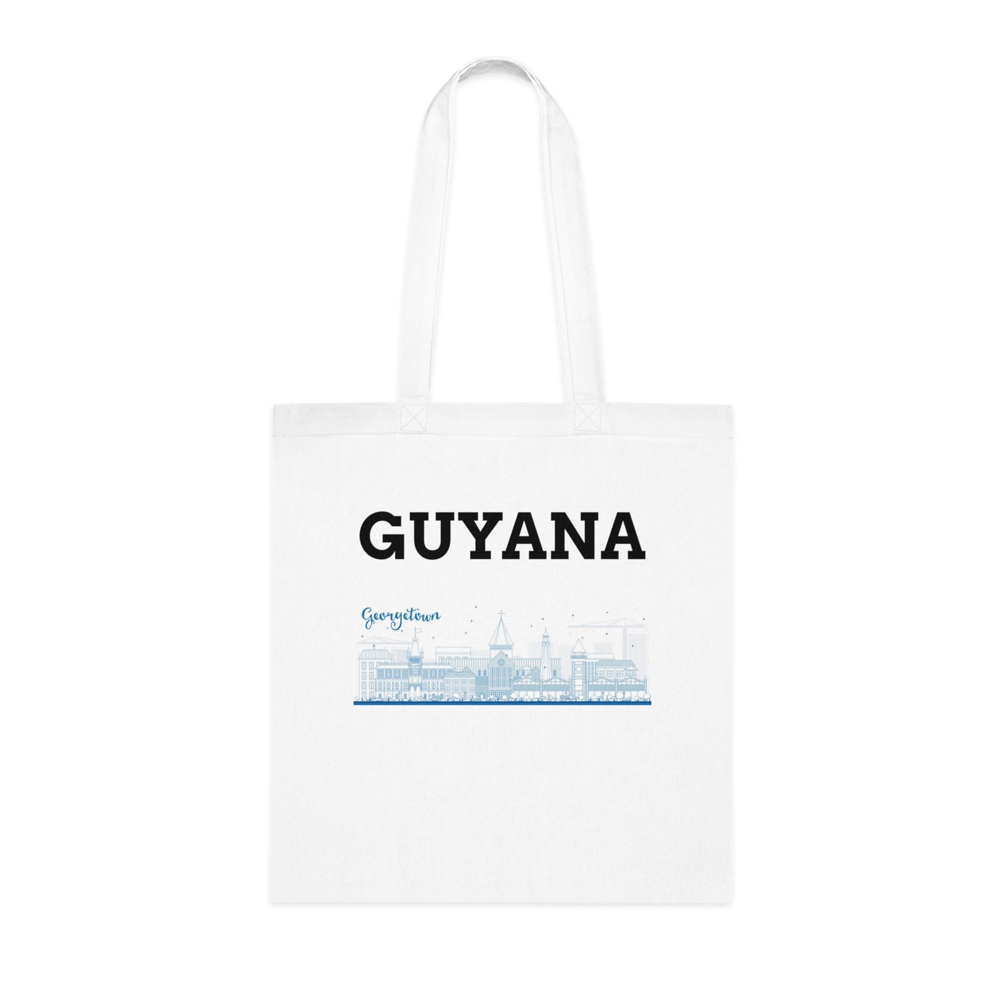 Georgetown Guyana Cotton Tote Bag - Stylish Eco-Friendly Shopping Bag