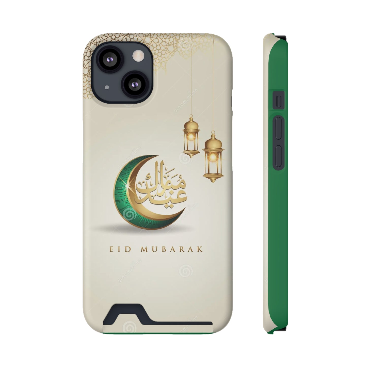 Eid Mubarak Phone Case with Card Holder - Stylish & Festive Mobile Accessory