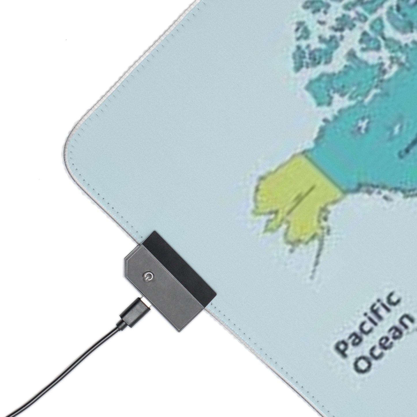 Colorful World Map LED Gaming Mouse Pad - Perfect for Gamers & Home Offices